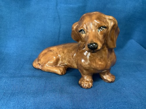Vtg ceramic dachshund sausage - vtg,