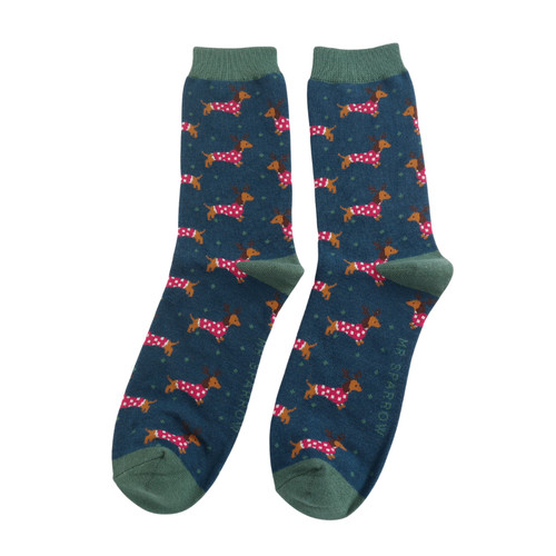 Sparrow dachshund socks - sparrow,