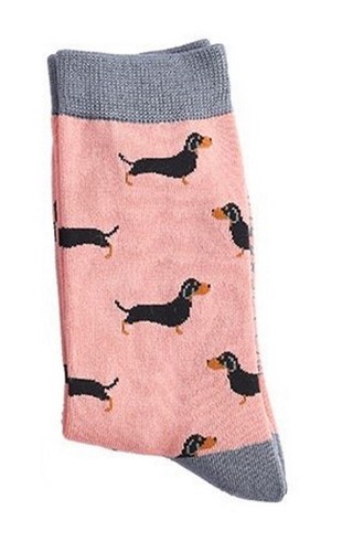 Miss sparrow dachshund socks - dachshund,