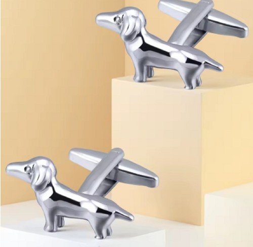 Pair silver dachshund - pair, of