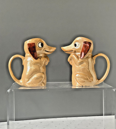 Pair daschund dog - of,