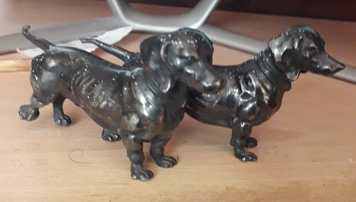 Metal pair dachshund dogs - dachshund,
