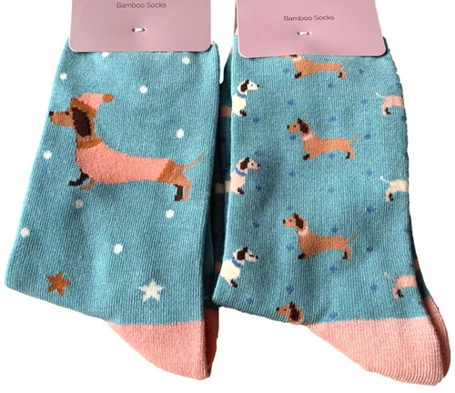 Sausage dogs socks ladies - dogs,