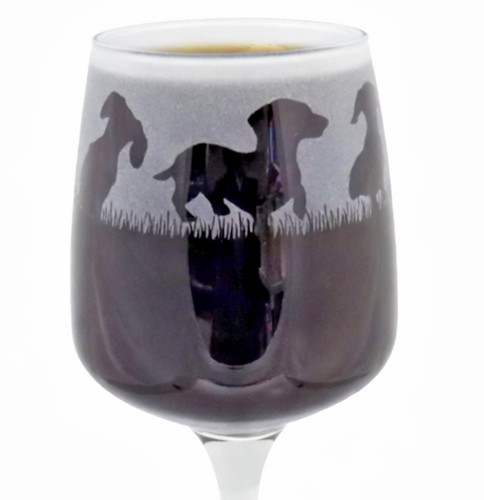 New dachshund hand - new, etched