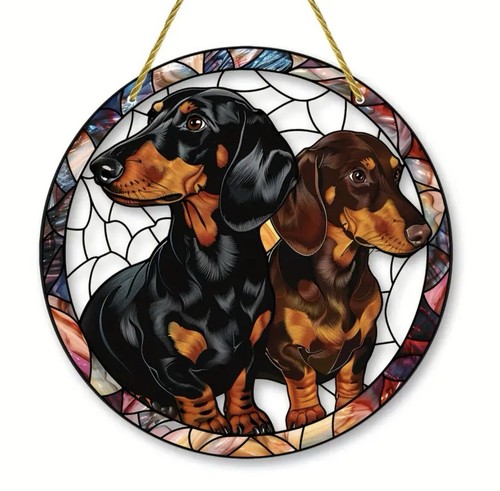 2pcs dachshund couple 8cm - 2pcs,