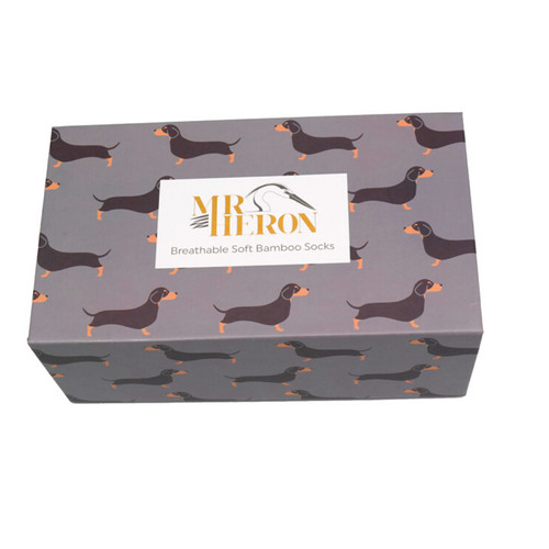 Heron mens dachshund socks - mr,