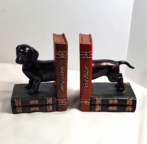 Dachshund dog resin - resin, bookends