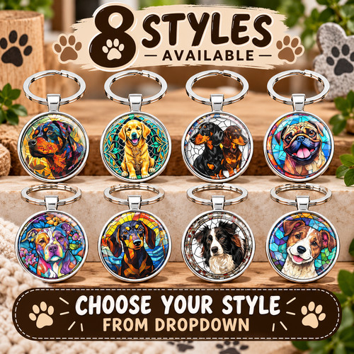 Dog breed keyring - breed,