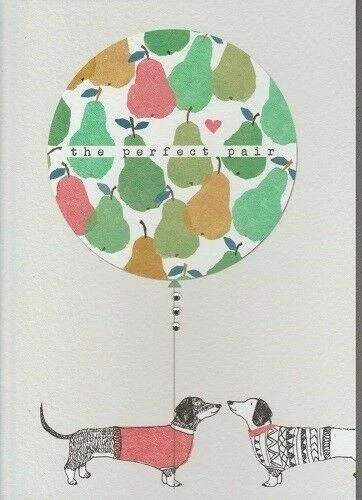 Dachshund card perfect - , pair