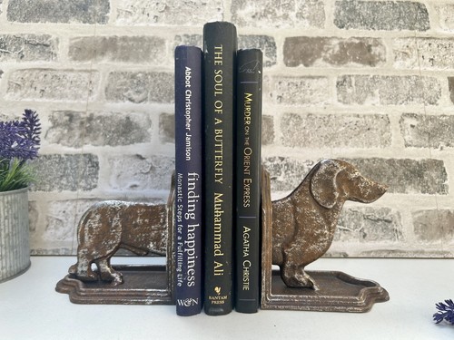 Pair iron dachshund sausage - pair,