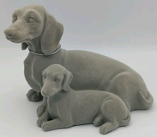 Dachshund pair ornament grey - pair,