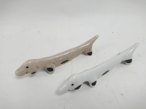 Pair ceramic dachshund dog - dachshund,