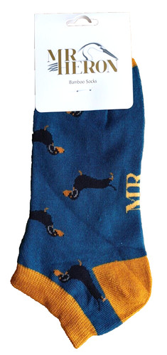 Heron mens dachshund socks - mr,