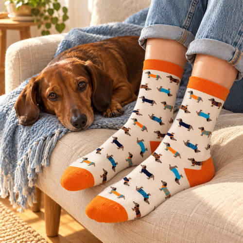 New dachshund crew - new, socks